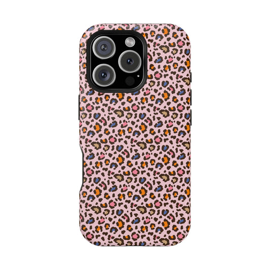 Pink Leopard Impact-Resistant Phone Case — Protective Animal Print for Women