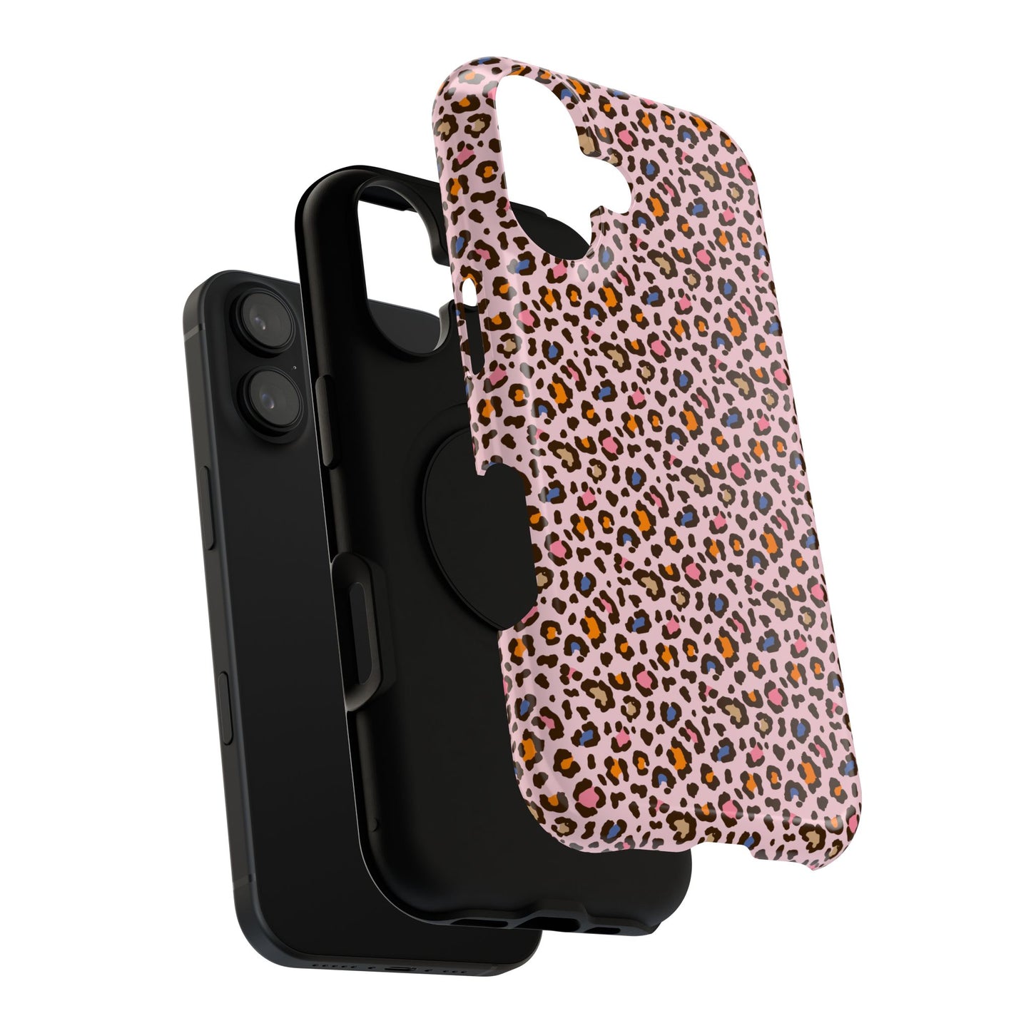 Pink Leopard Impact-Resistant Phone Case — Protective Animal Print for Women