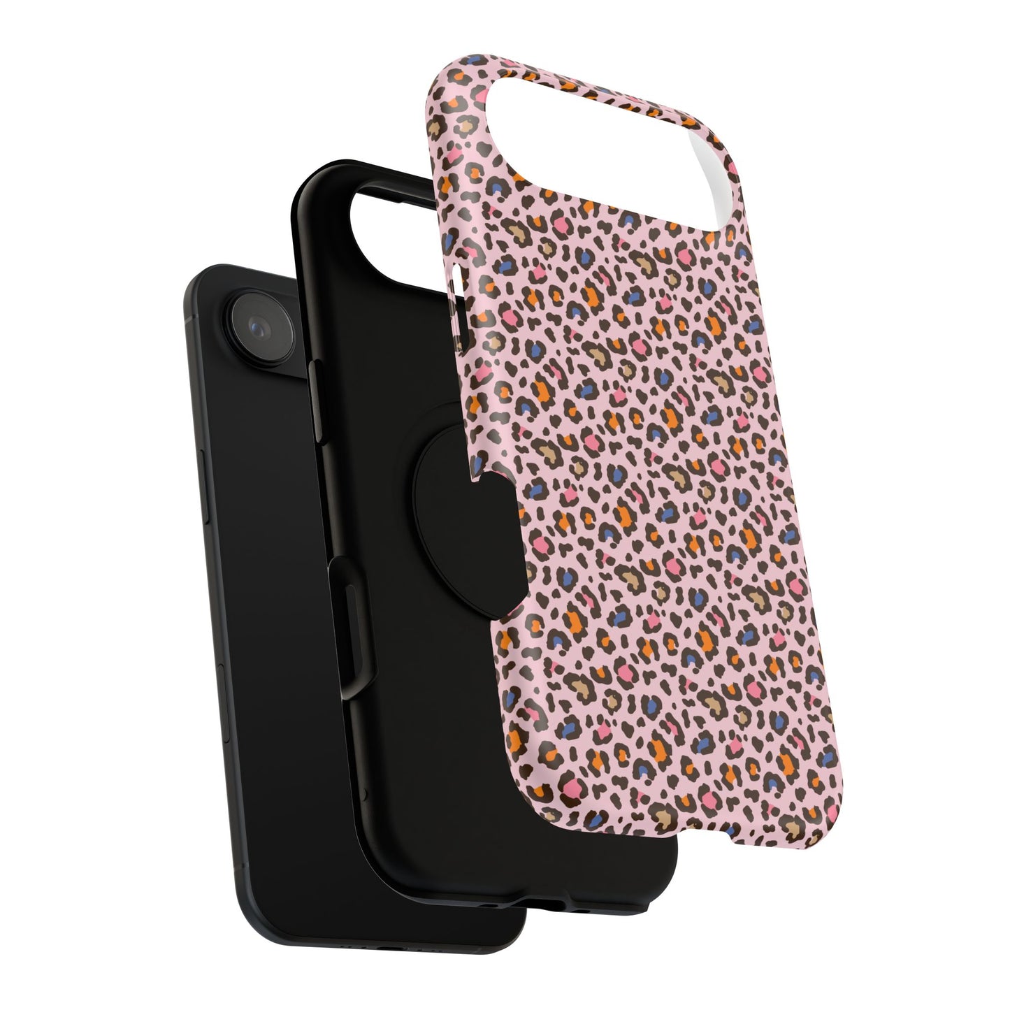 Pink Leopard Impact-Resistant Phone Case — Protective Animal Print for Women