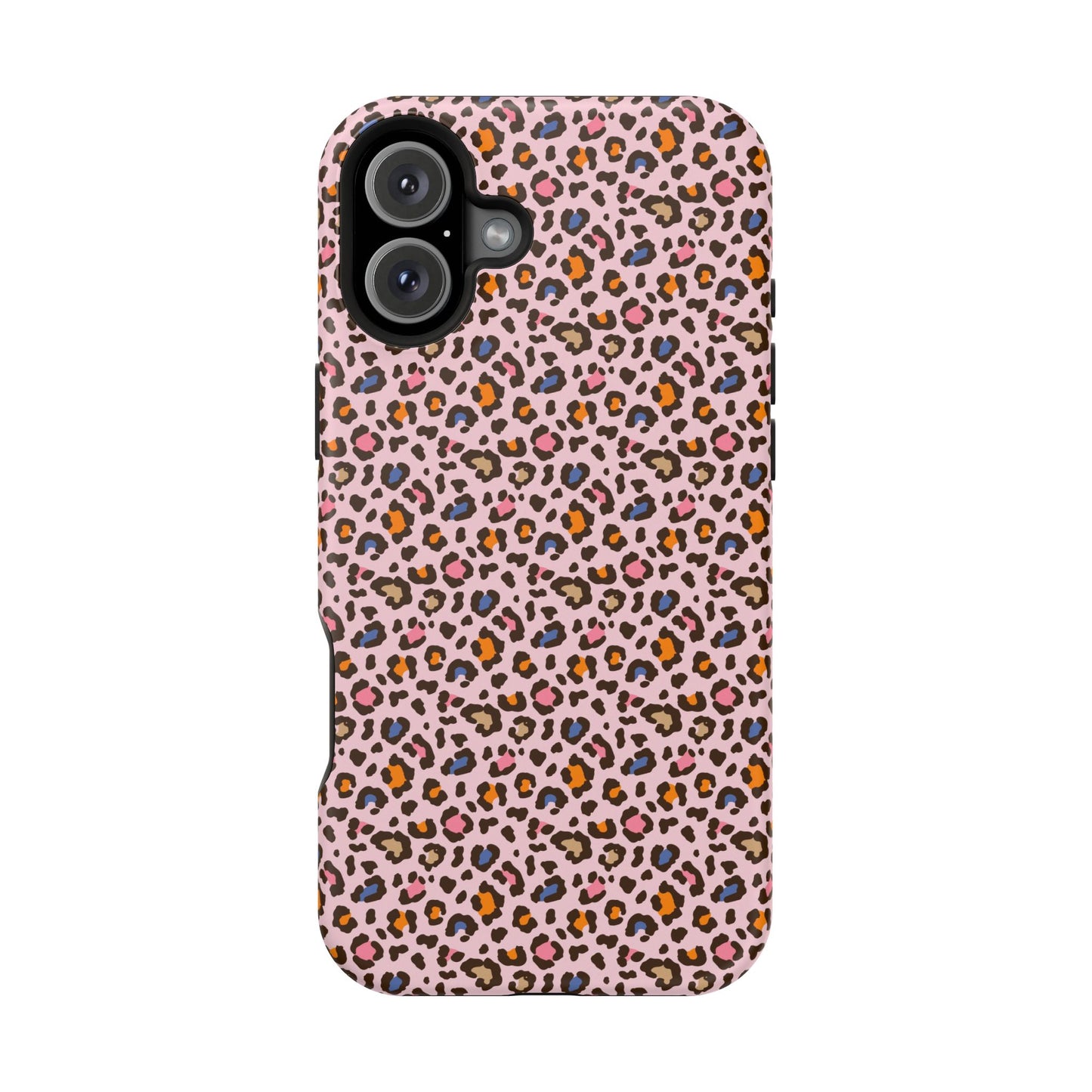Pink Leopard Impact-Resistant Phone Case — Protective Animal Print for Women