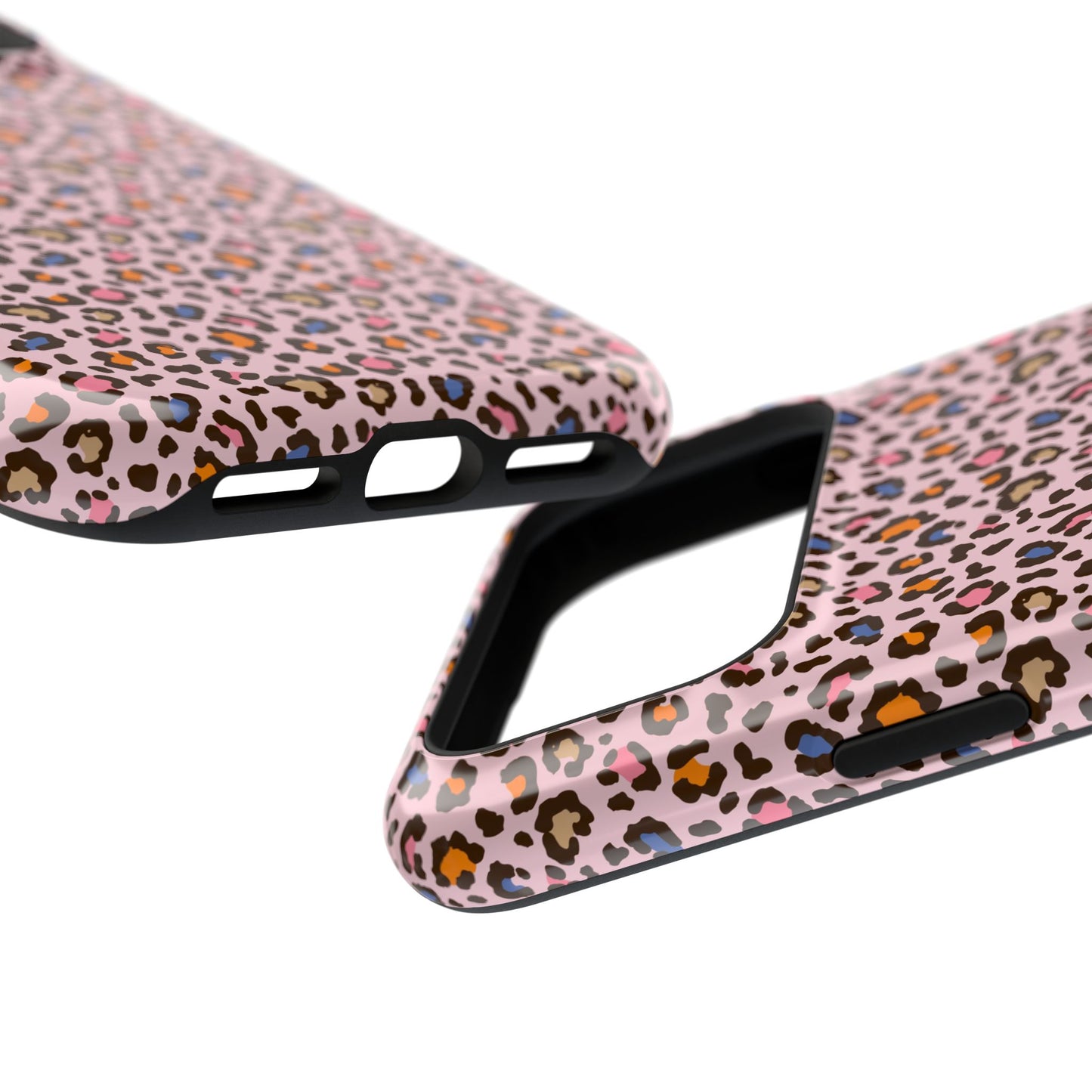 Pink Leopard Impact-Resistant Phone Case — Protective Animal Print for Women