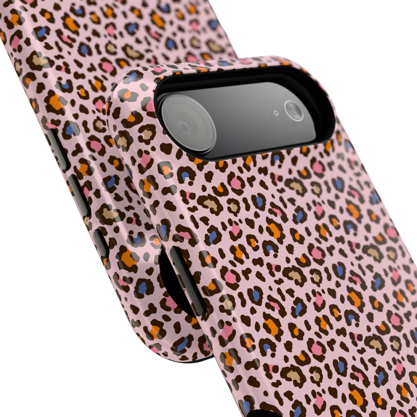 Pink Leopard Impact-Resistant Phone Case — Protective Animal Print for Women