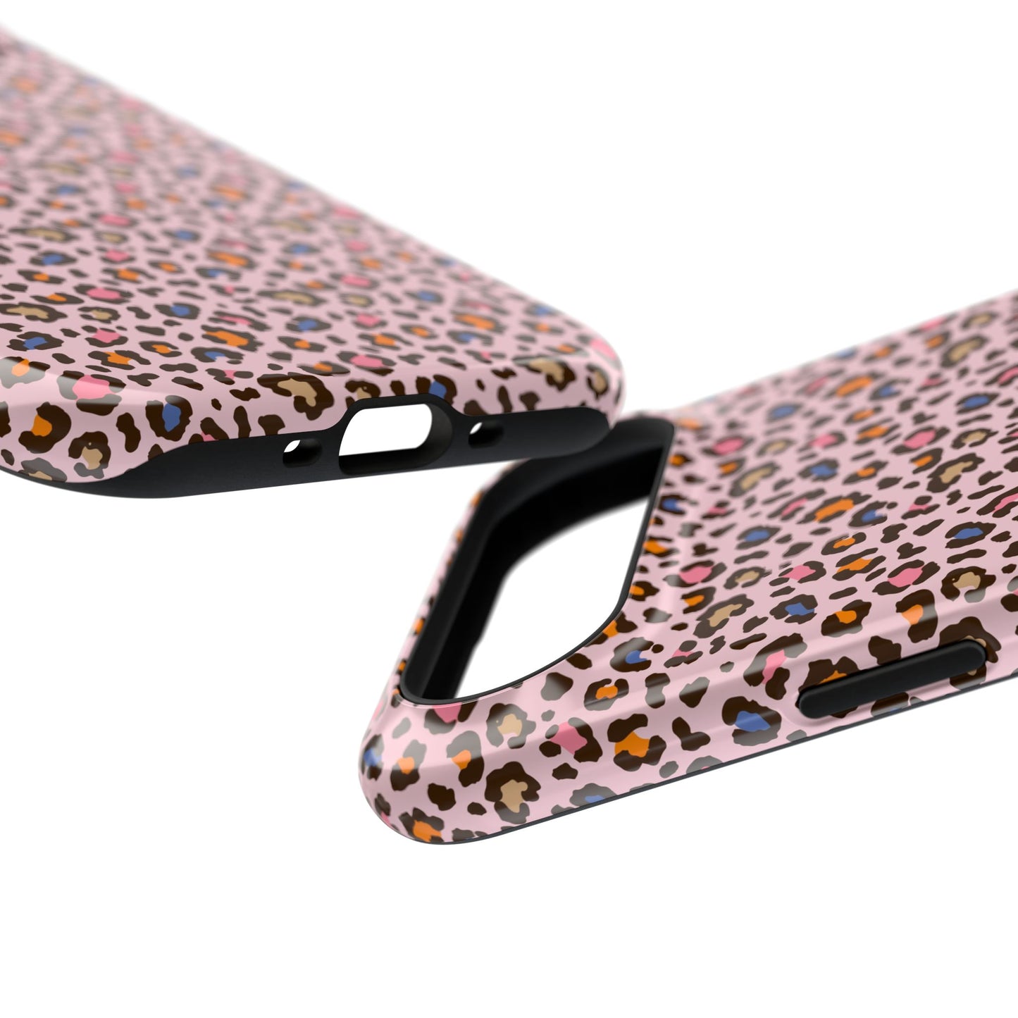 Pink Leopard Impact-Resistant Phone Case — Protective Animal Print for Women