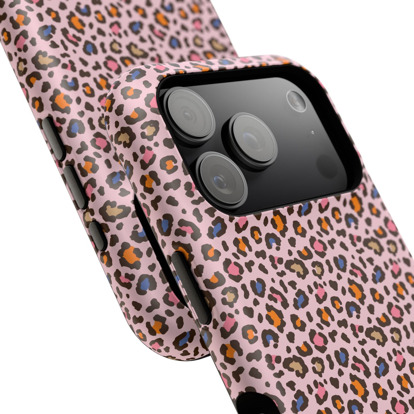 Pink Leopard Impact-Resistant Phone Case — Protective Animal Print for Women