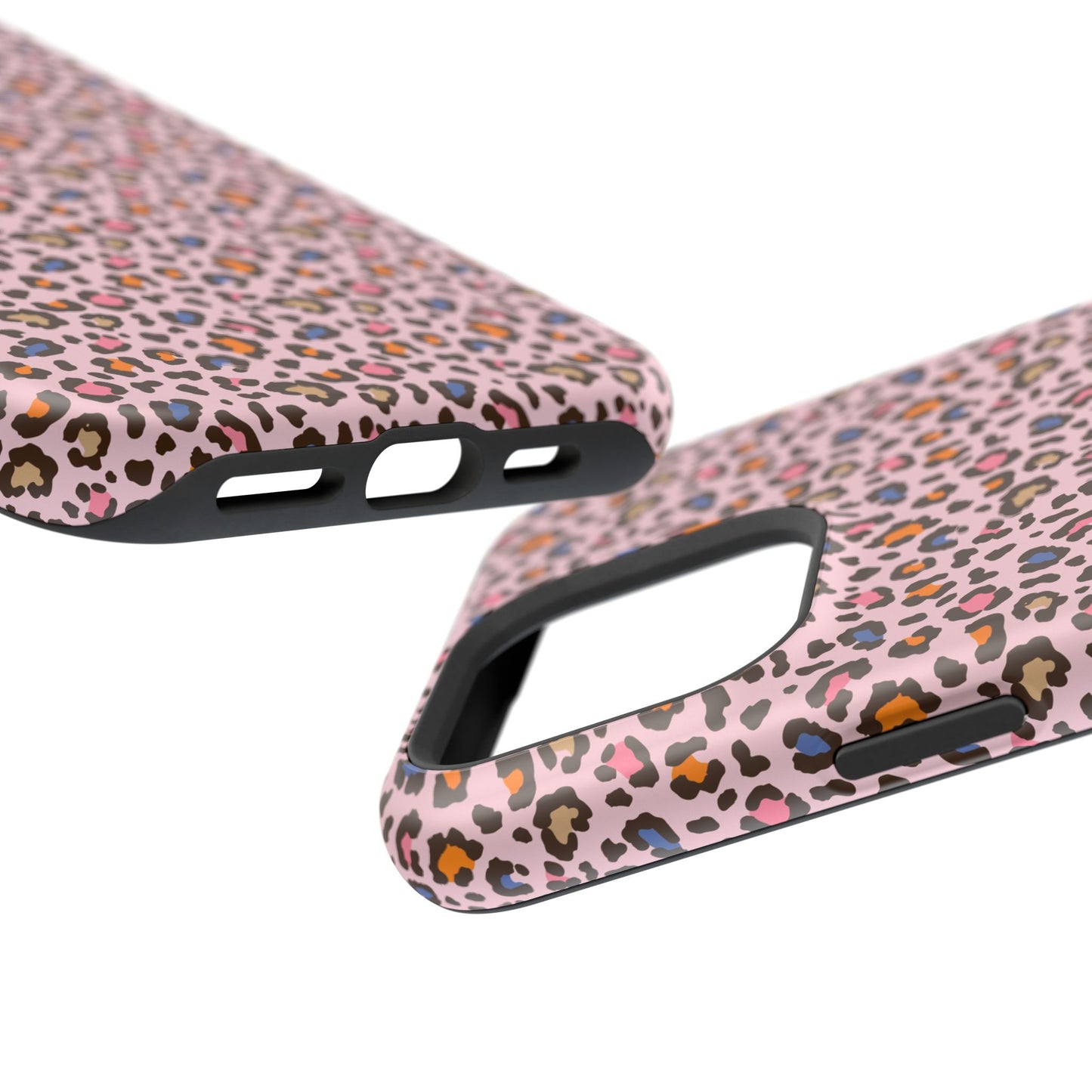 Pink Leopard Impact-Resistant Phone Case — Protective Animal Print for Women