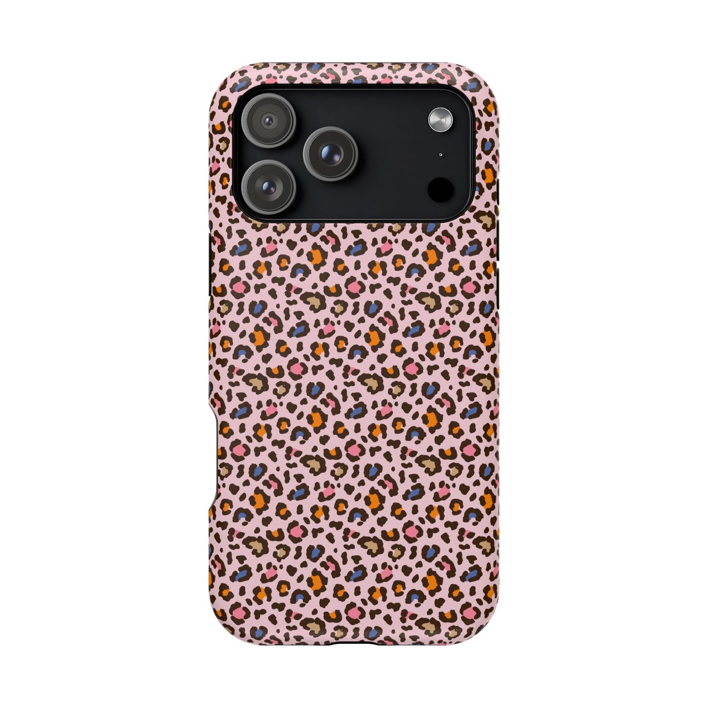 Pink Leopard Impact-Resistant Phone Case — Protective Animal Print for Women