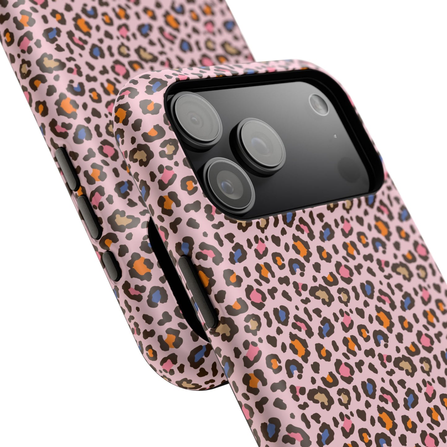 Pink Leopard Impact-Resistant Phone Case — Protective Animal Print for Women
