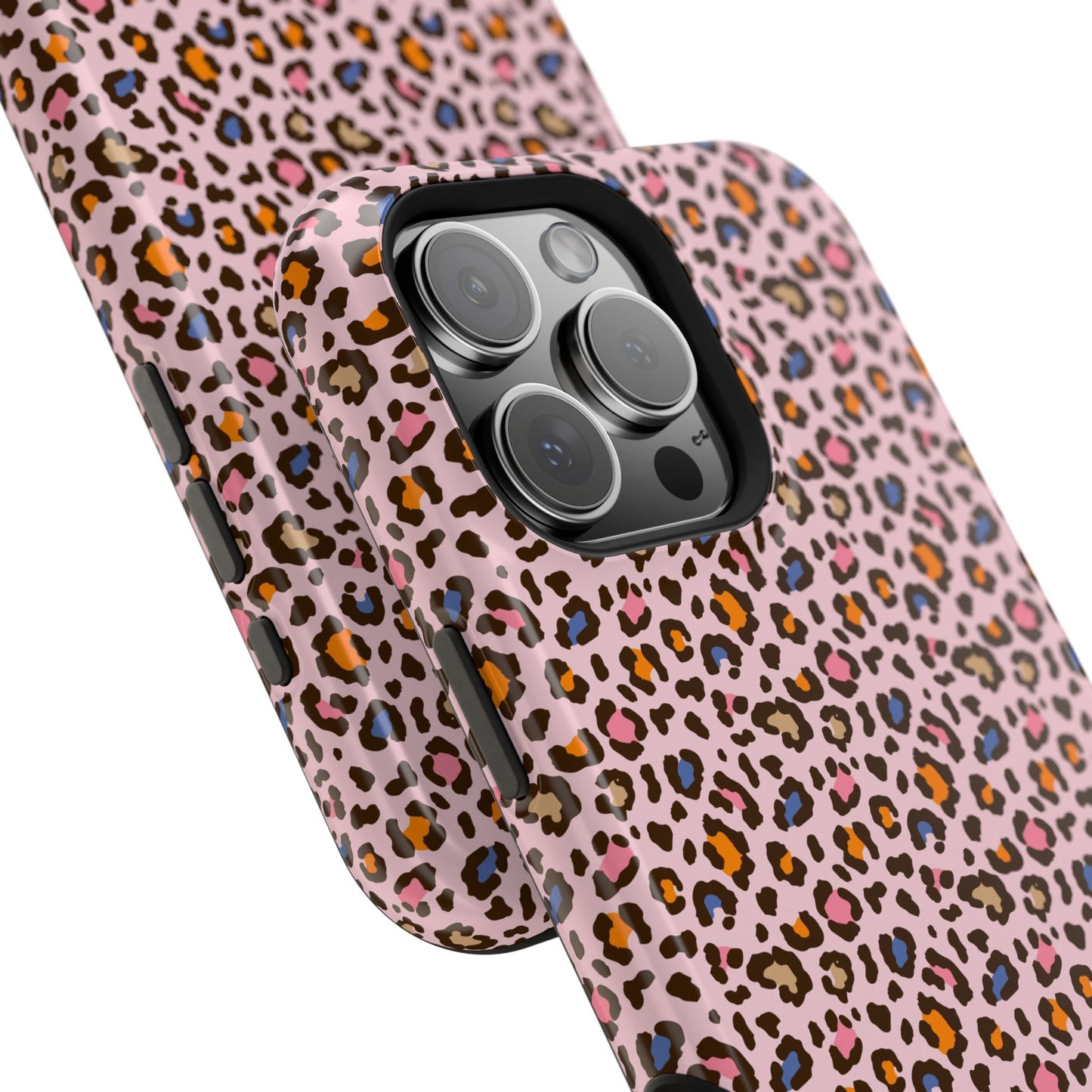 Pink Leopard Impact-Resistant Phone Case — Protective Animal Print for Women
