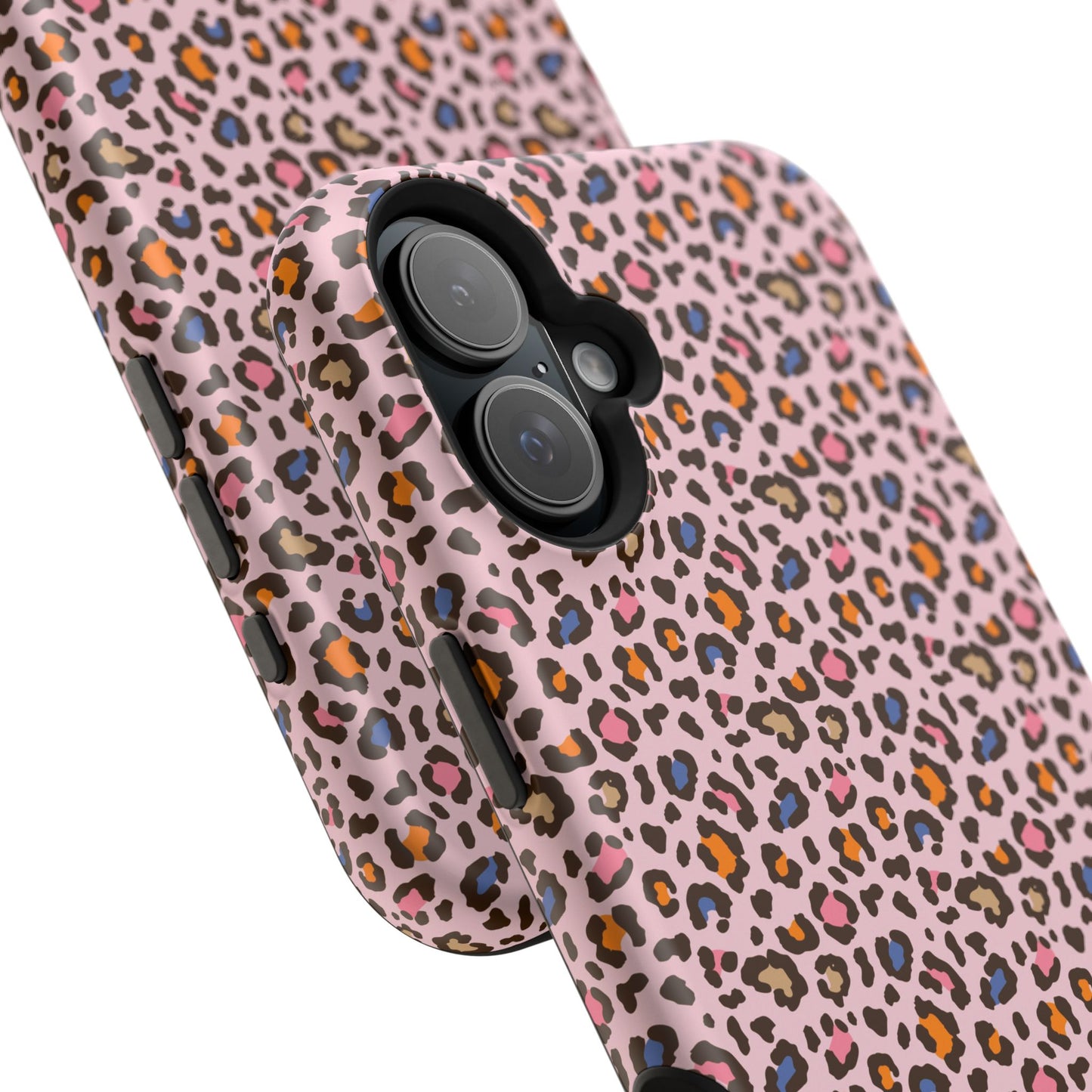 Pink Leopard Impact-Resistant Phone Case — Protective Animal Print for Women