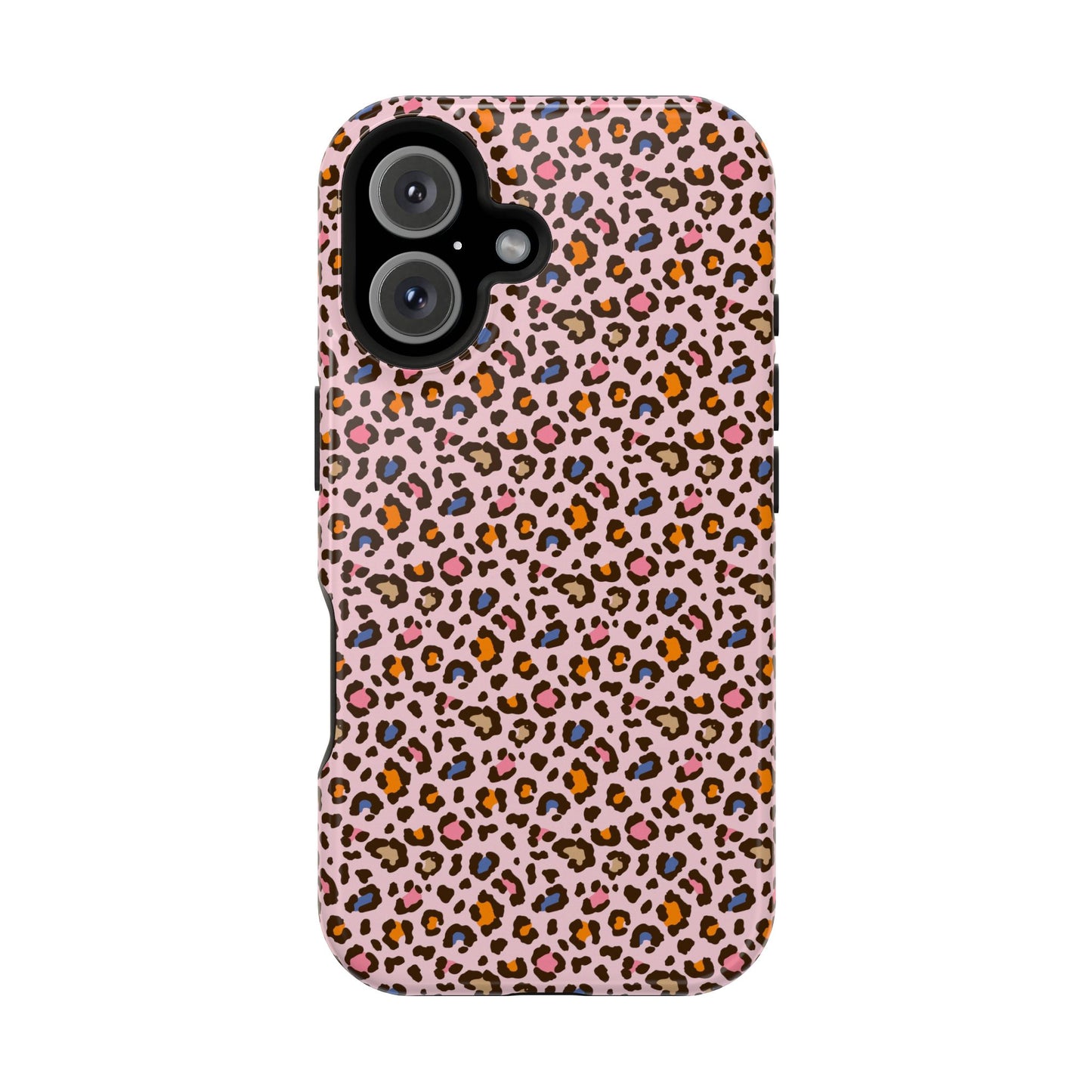 Pink Leopard Impact-Resistant Phone Case — Protective Animal Print for Women