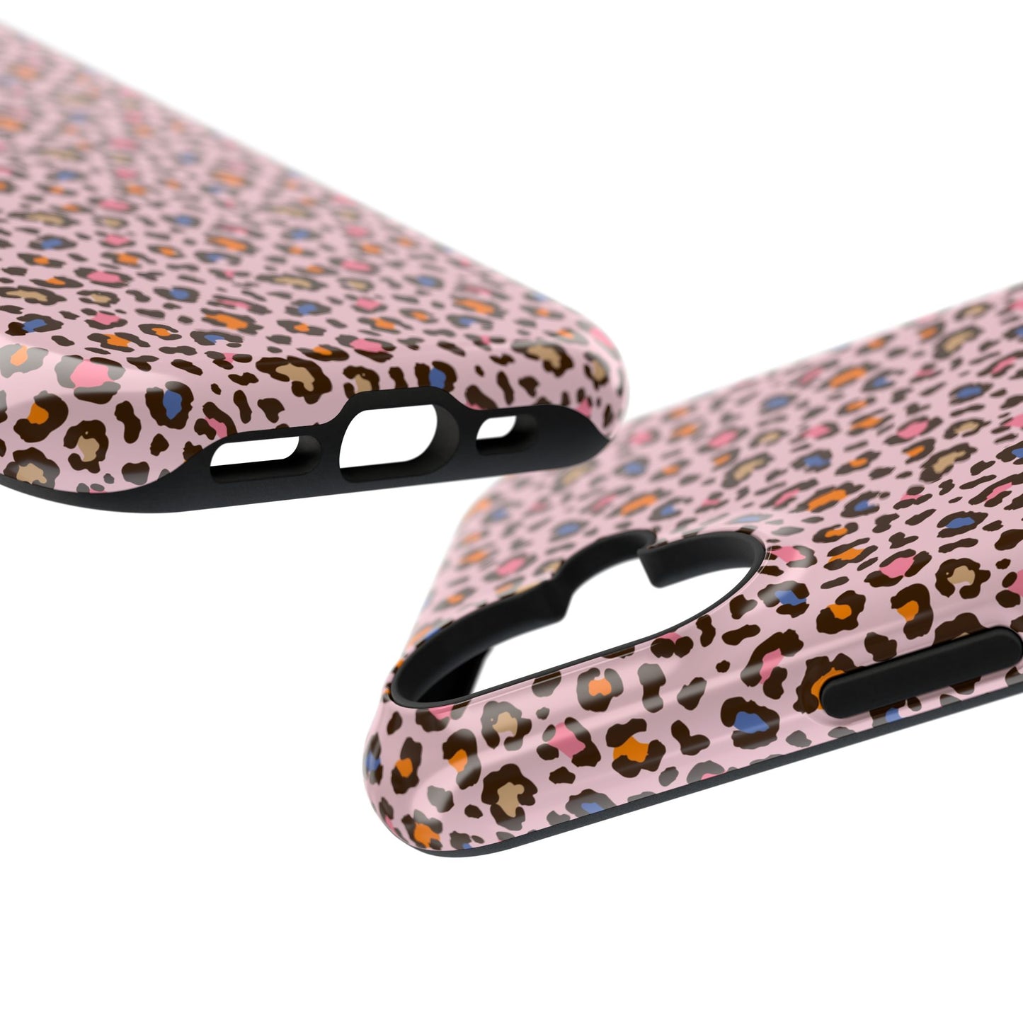 Pink Leopard Impact-Resistant Phone Case — Protective Animal Print for Women