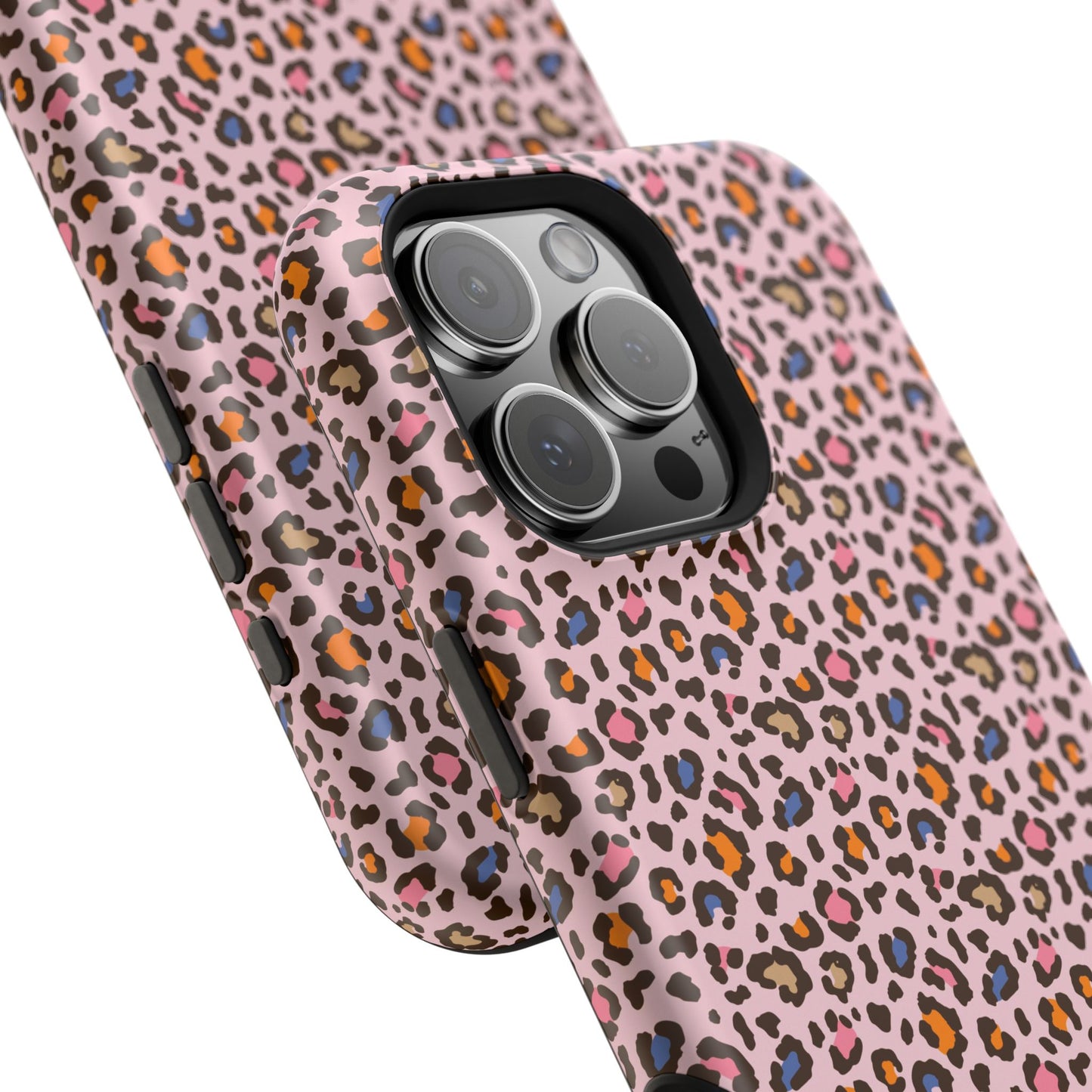 Pink Leopard Impact-Resistant Phone Case — Protective Animal Print for Women
