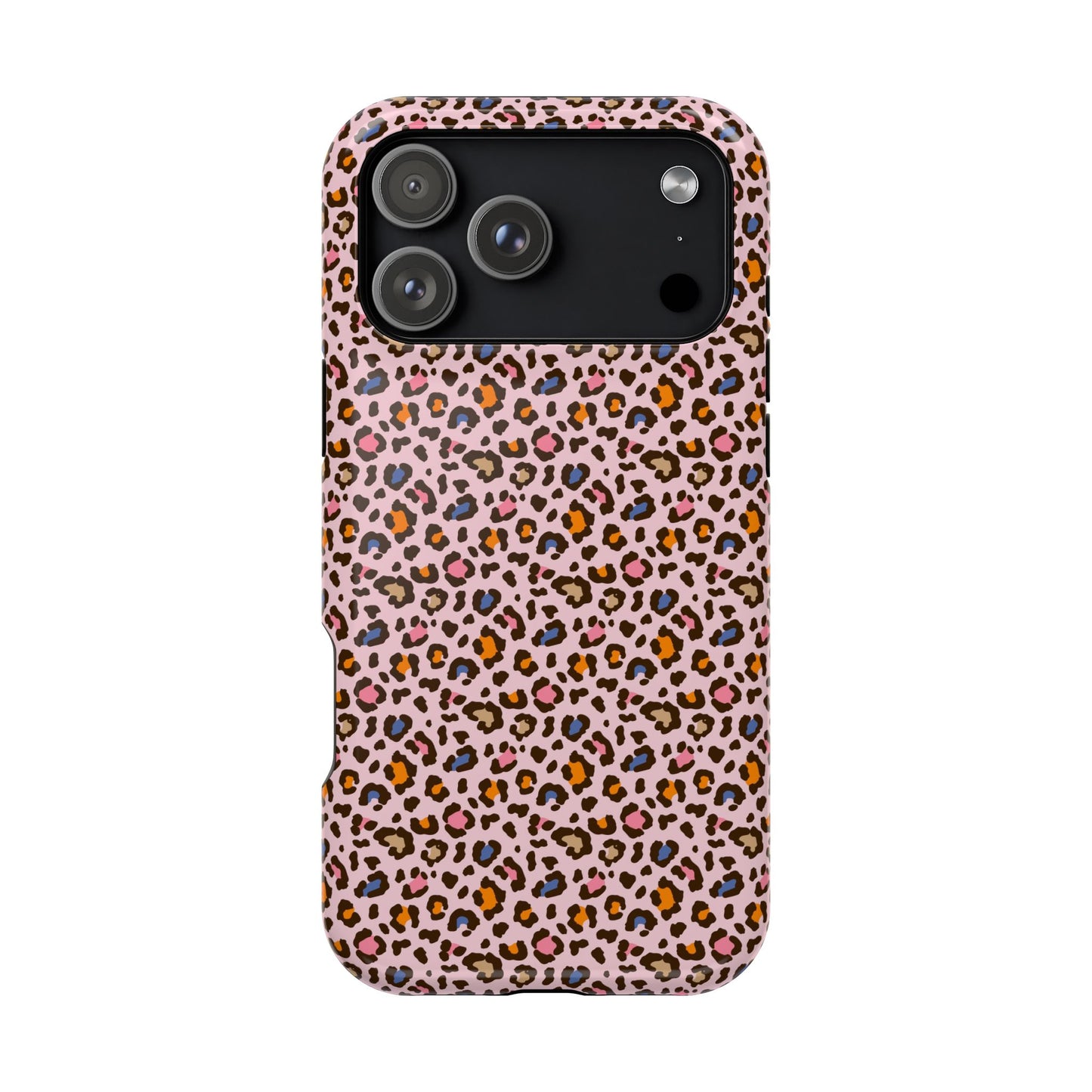 Pink Leopard Impact-Resistant Phone Case — Protective Animal Print for Women