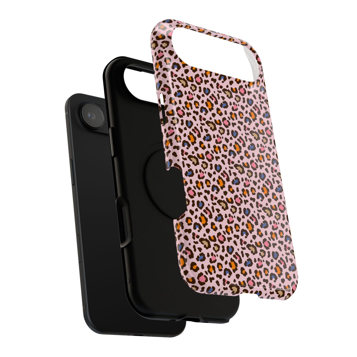 Pink Leopard Impact-Resistant Phone Case — Protective Animal Print for Women