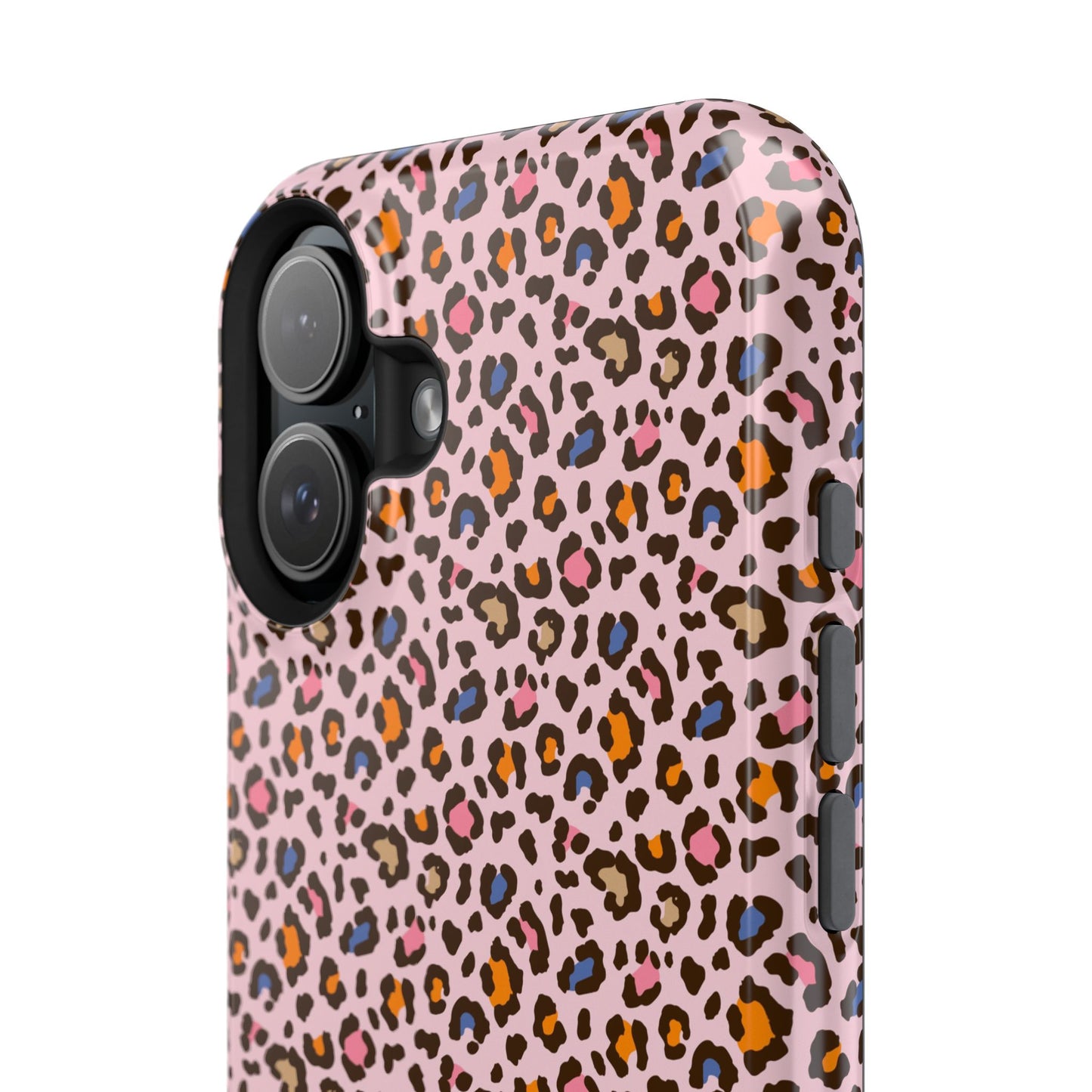 Pink Leopard Impact-Resistant Phone Case — Protective Animal Print for Women