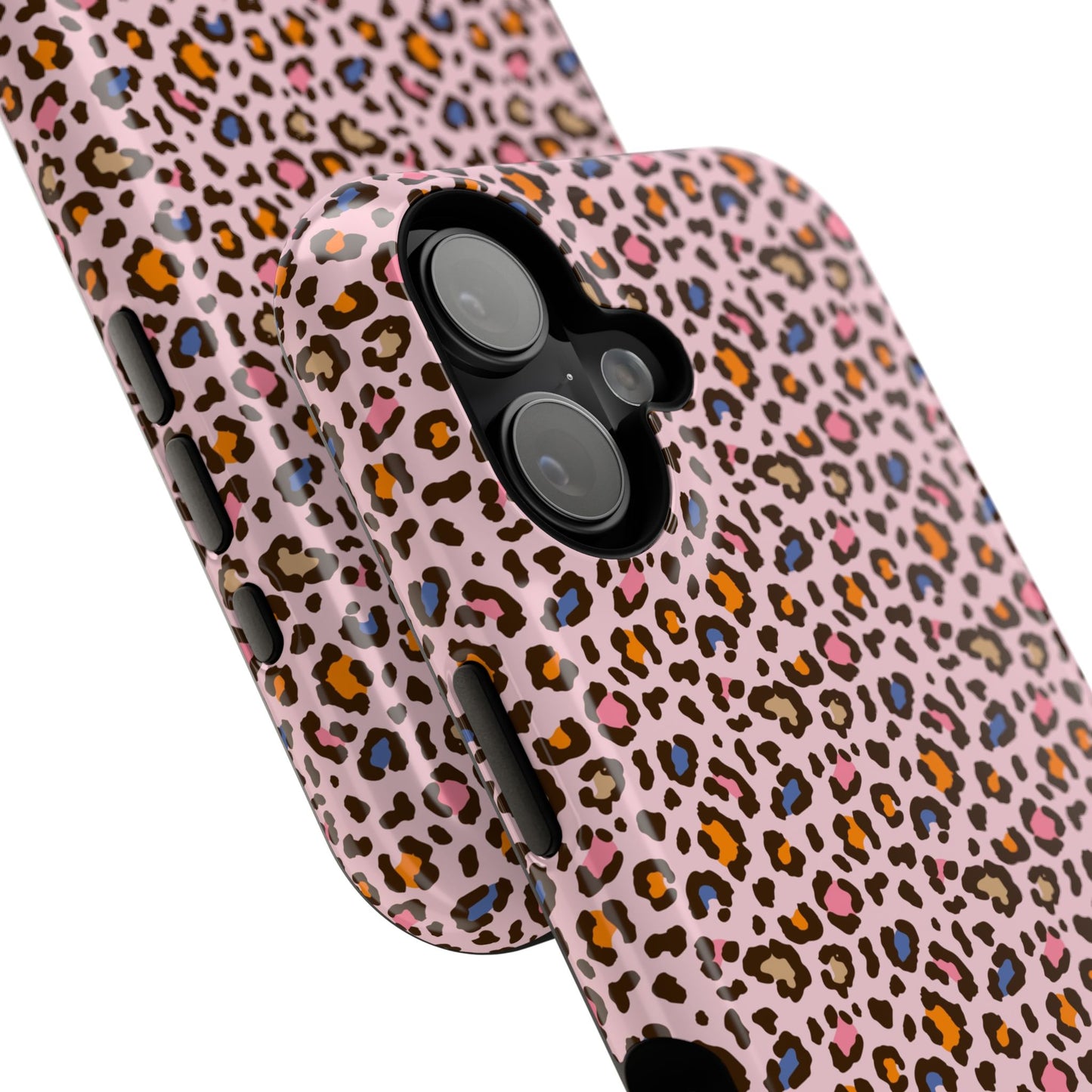 Pink Leopard Impact-Resistant Phone Case — Protective Animal Print for Women