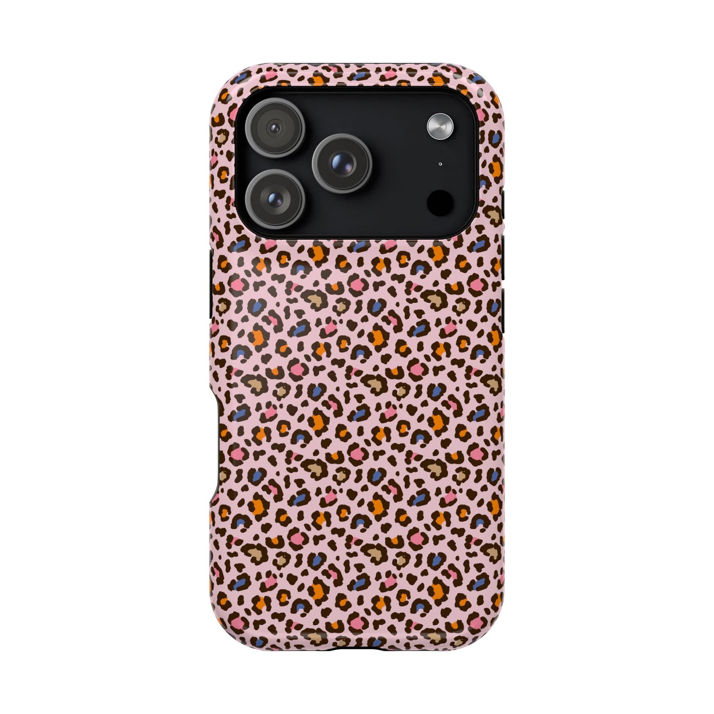 Pink Leopard Impact-Resistant Phone Case — Protective Animal Print for Women