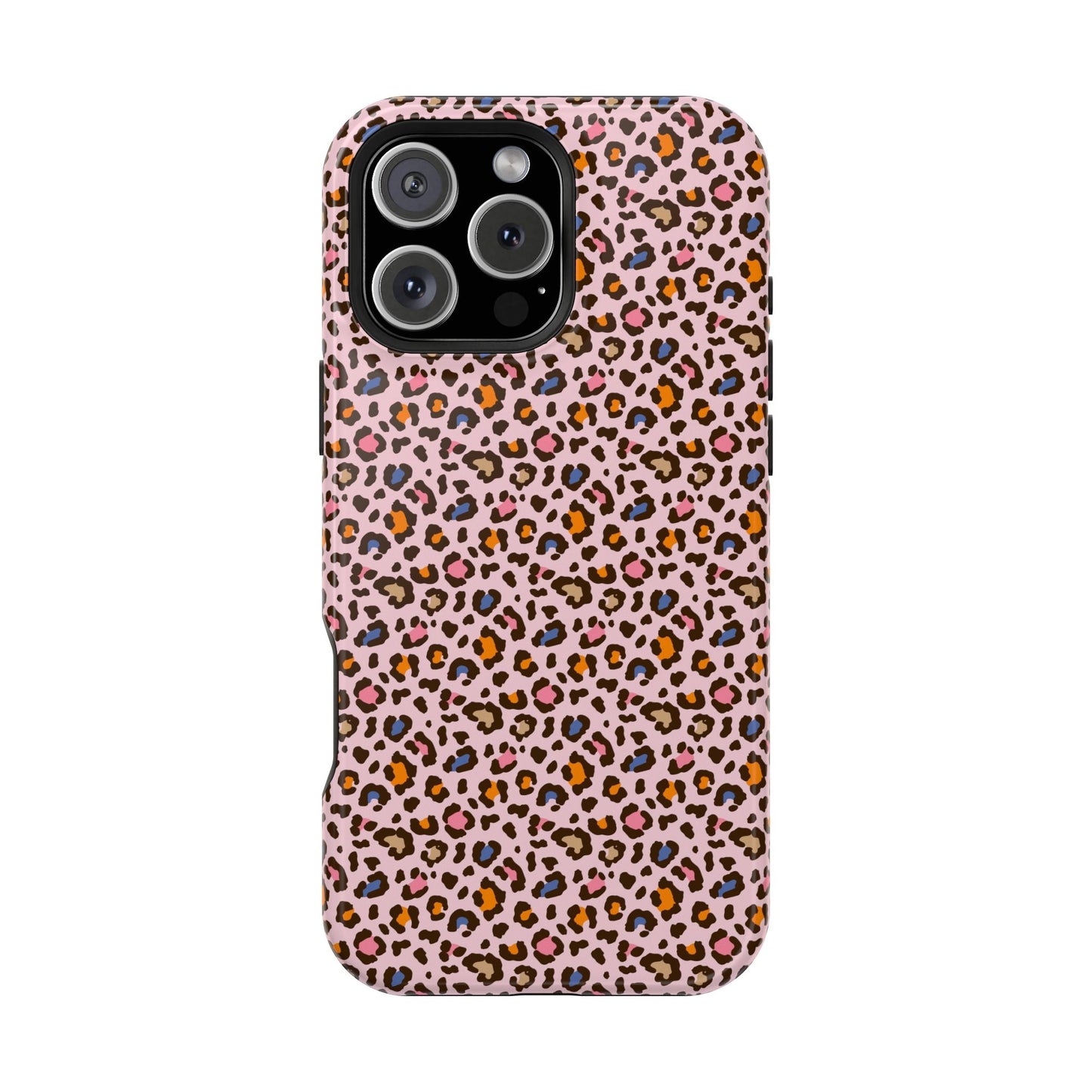 Pink Leopard Impact-Resistant Phone Case — Protective Animal Print for Women