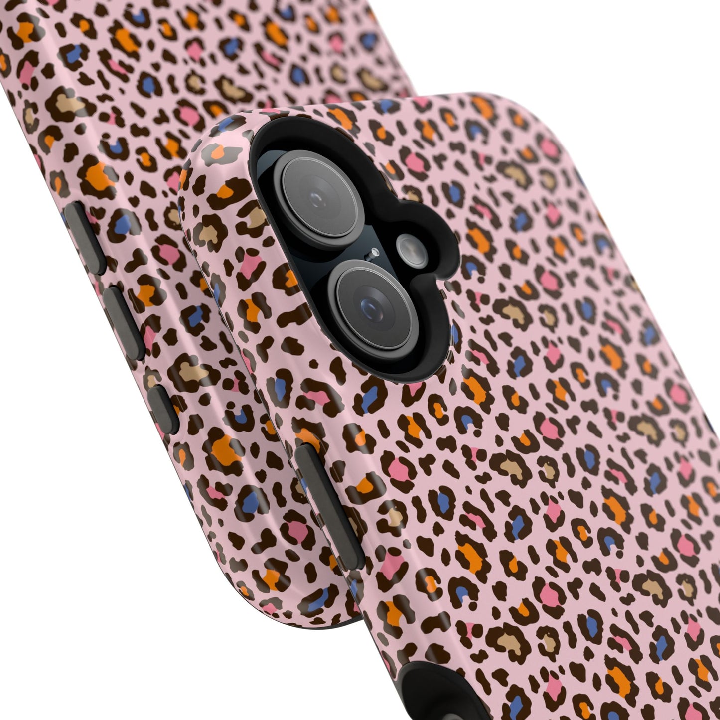 Pink Leopard Impact-Resistant Phone Case — Protective Animal Print for Women