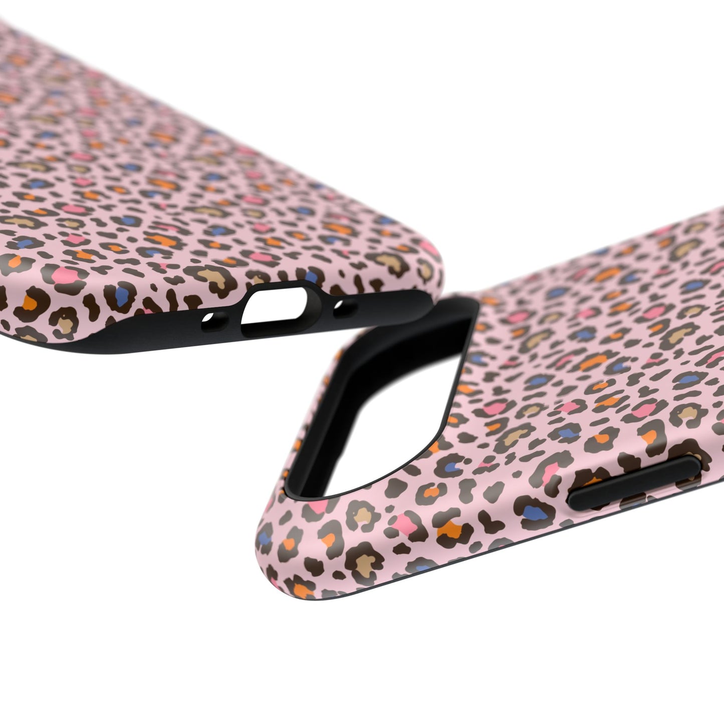 Pink Leopard Impact-Resistant Phone Case — Protective Animal Print for Women